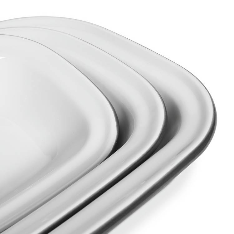 Argos Home carbon steel pie dish set black and white, UK version