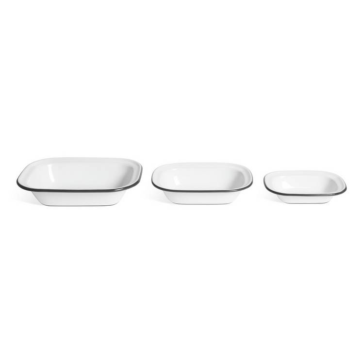 Argos Home carbon steel pie dish set black and white, UK version