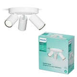 Argos Philips Idris Metal 3 Light Plate Spotlight - White- Buy online at McGrocer