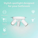 Philips Idris white 3-light plate spotlight (British brand)