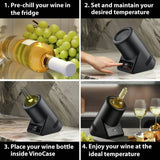 CASO VinoCase tabletop wine cooler black, imported from the UK