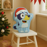 Argos Bluey Christmas Shaped Cushion Blue 40x30cm- Buy online at McGrocer
