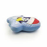 Bluey blue Christmas shaped cushion 40x30cm, imported from the UK