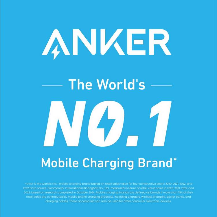 Anker 45W USB-C Nano Charger in Black - British product