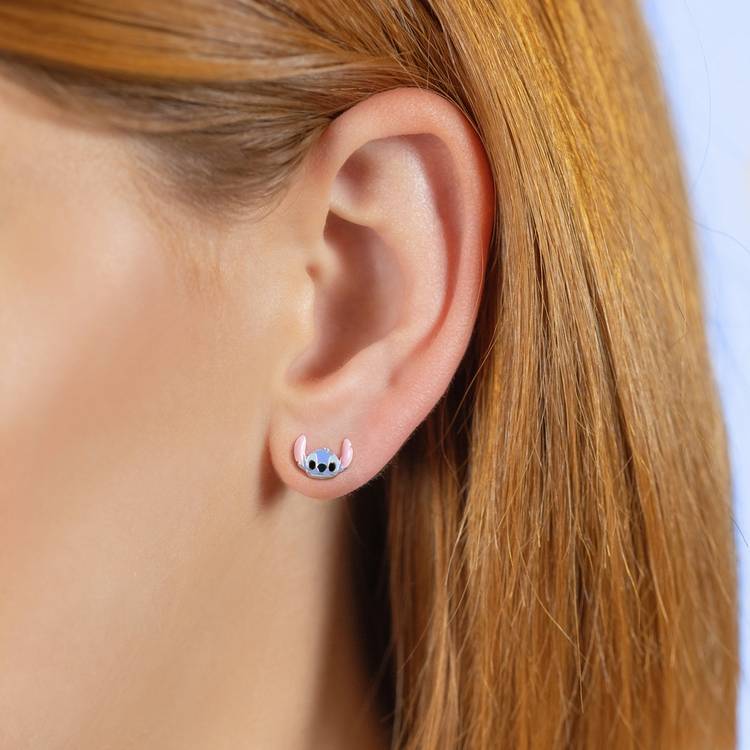 Disney Lilo and Stitch enamel stud earrings 9mm, UK version