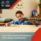 LEGO Jurassic World Mosasaurus Boat Mission toy set, UK version