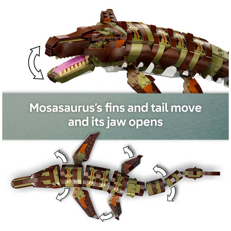 LEGO Jurassic World Mosasaurus Boat Mission toy set, UK version