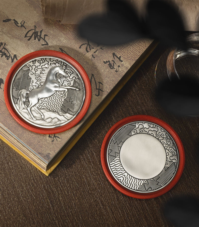 Royal Selangor pewter horse coaster (British brand)