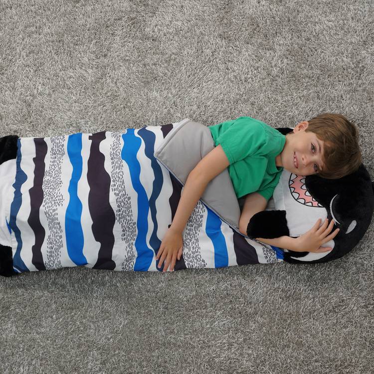 Happy Nappers black shark large sleeping bag (British brand)