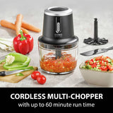 CASO Design cordless multi-chopper black 1 litre (British brand)