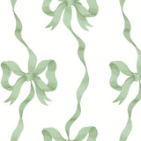 Cath Kidston Ribbon Bow Sage wallpaper roll, imported from the UK