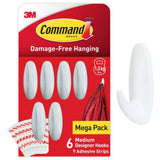 Argos Command Designer Medium Hooks - Pack of 6 - Damage-Free Adhesive Hooks- Buy online at McGrocer