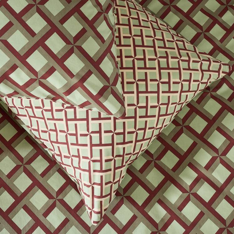 Habitat mint geometric print bedding set single (British brand)