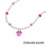 Disney Minnie Mouse pink charm bracelet sterling silver, imported from the UK