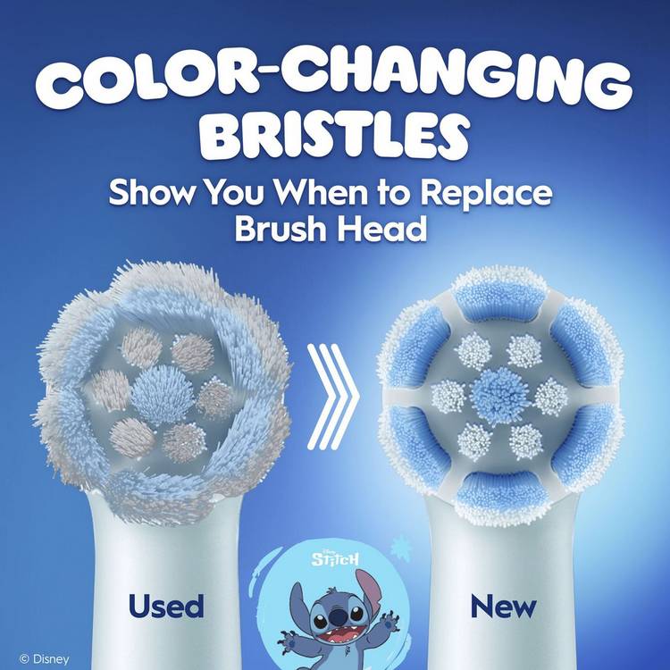 Oral-B iO Kids Disney Stitch electric toothbrush head pack of 2, UK version
