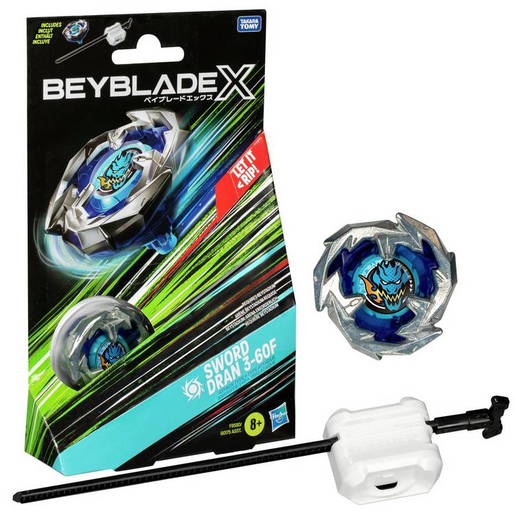 Beyblade X spinning top starter pack with launcher, UK version