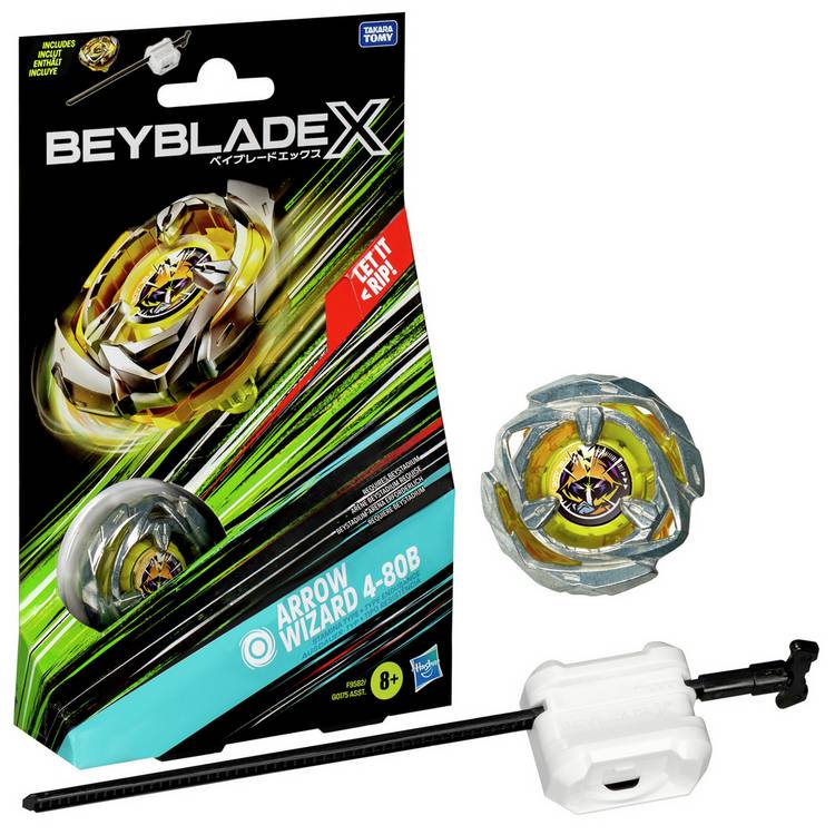 Beyblade X spinning top starter pack with launcher, UK version
