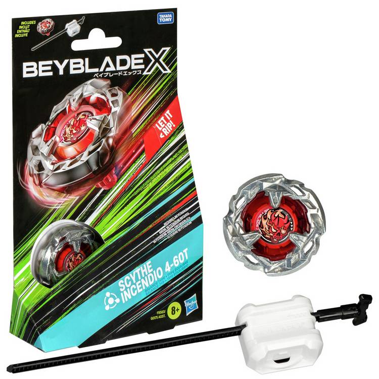 Beyblade X spinning top starter pack with launcher, UK version
