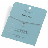 Hot Diamonds sterling silver moon charm bracelet with cubic zirconia - British product