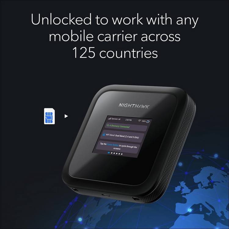 Netgear Nighthawk M3 5G Wi-Fi 6 mobile hotspot router, UK version