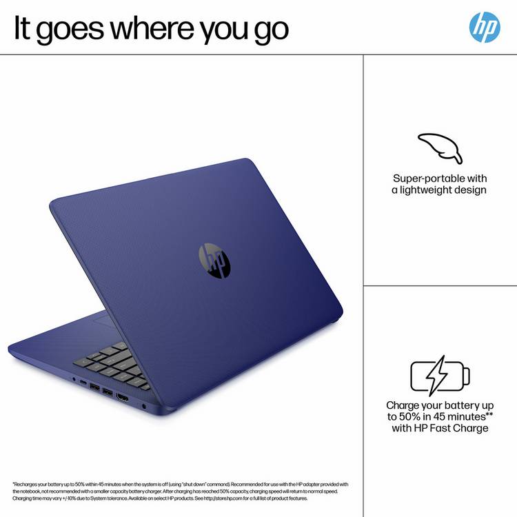HP laptop 14-inch Intel N150 4GB 128GB, imported from the UK