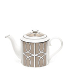 O.W. London Loop teapot printed pattern hand-painted rims, imported from the UK