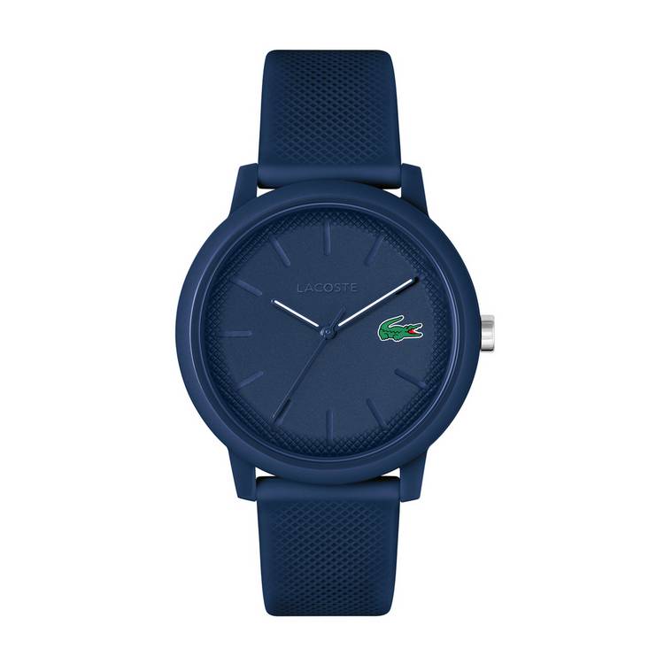 Lacoste men's blue silicone strap watch 42mm, UK version