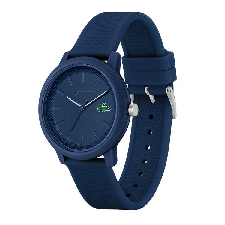 Lacoste men's blue silicone strap watch 42mm, UK version