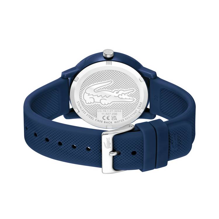 Lacoste men's blue silicone strap watch 42mm, UK version