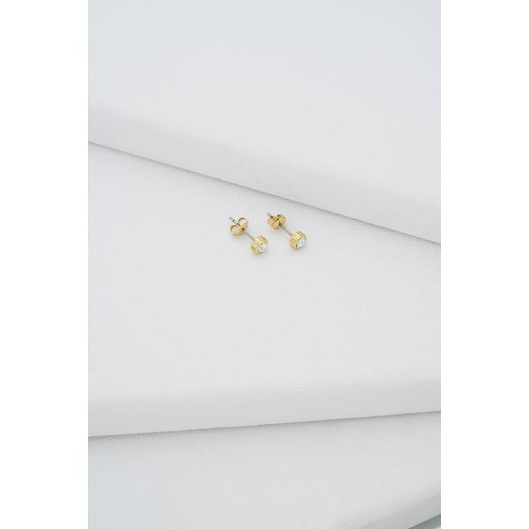 Ted Baker Sinee gold-tone crystal round stud earrings, UK version