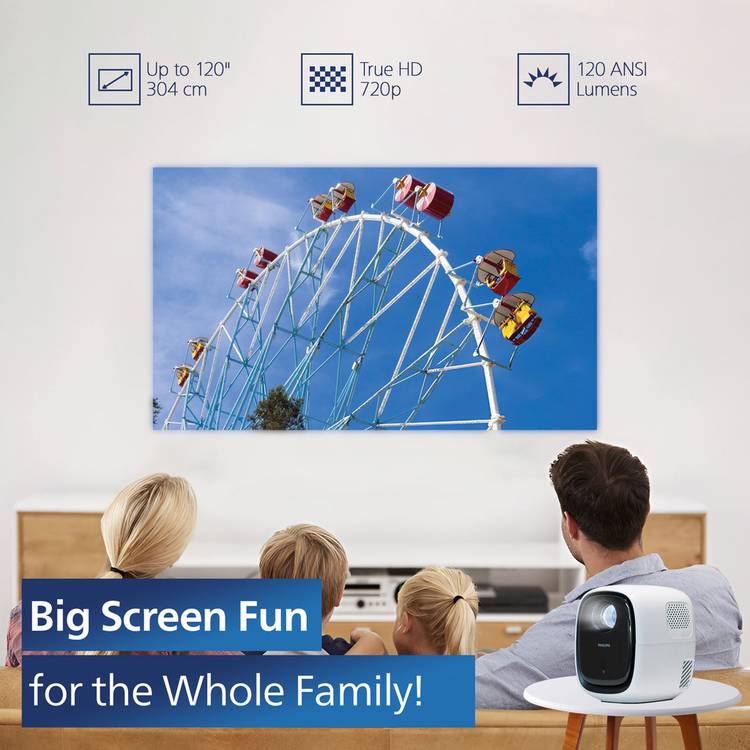 Philips NeoPix 130 720p home projector (British brand)