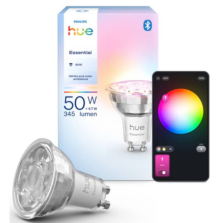 Philips Hue smart light bulb GU10 pack of 1, UK version