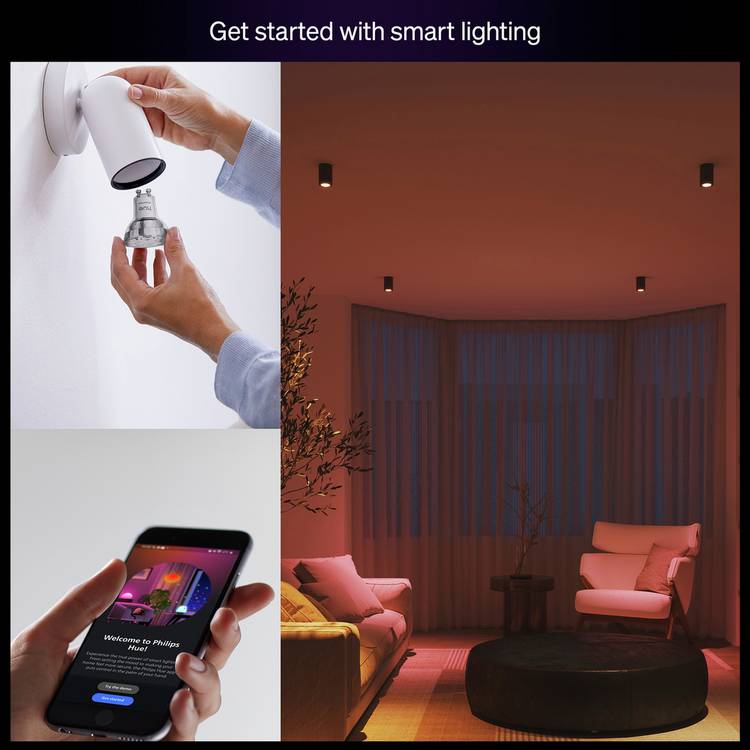 Philips Hue smart light bulb GU10 pack of 1, UK version