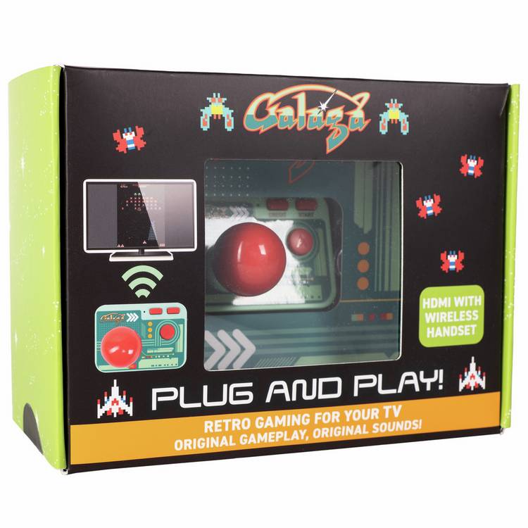 Fizz Creations Galaga plug and play arcade wireless joystick, UK version