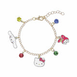 Hello Kitty charm bracelet with friends charms, adjustable chain, UK version