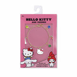 Hello Kitty charm bracelet with friends charms, adjustable chain, UK version