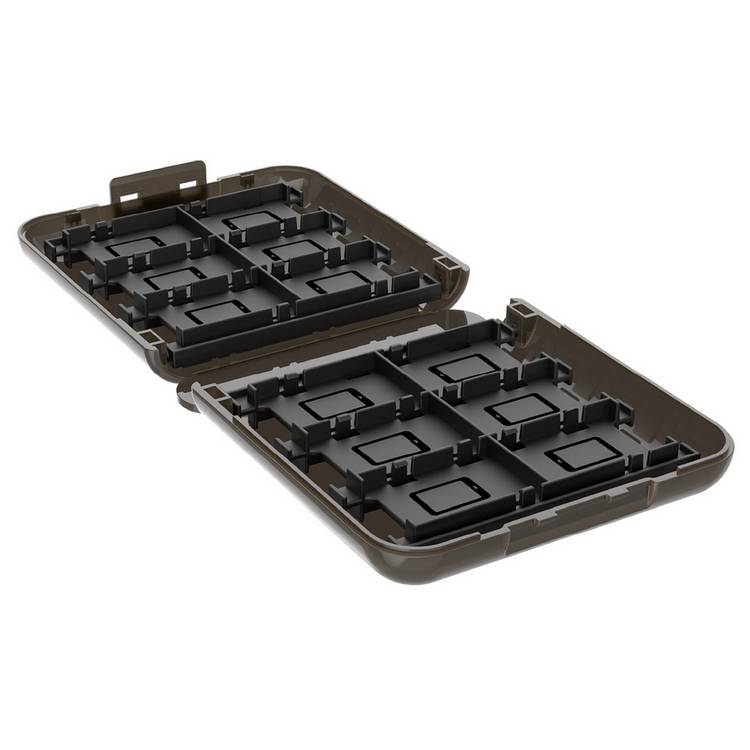 HORI black 24-game card case for Switch 2, imported from the UK