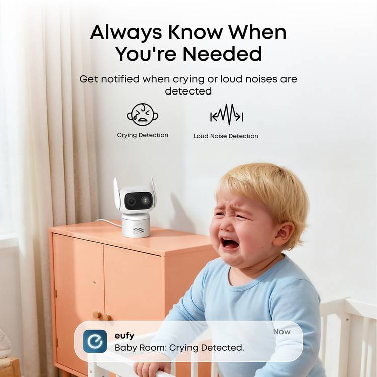 eufy Wired Cam C31 AI security camera white (British brand)