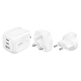 Argos Belkin 70W Dual USB-C & A Wall Charger with EU & US Travel Tips - White- Buy online at McGrocer