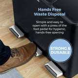 Tower three compartment recycling pedal bin 45L, UK version