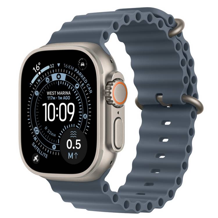 Apple smartwatch Ultra 3 49mm with blue ocean band (British brand)