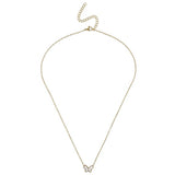 Liars & Lovers gold tone butterfly necklace 46cm, UK version