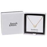 Liars & Lovers gold tone butterfly necklace 46cm, UK version