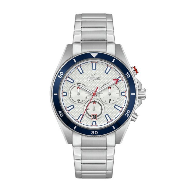 Lacoste Mainsail silver stainless steel watch 43mm, imported from the UK