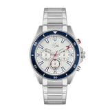Argos Lacoste Mainsail Men's Silver Stainless Steel Chronograph Watch, 43mm- Buy online at McGrocer