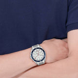 Lacoste Mainsail silver stainless steel watch 43mm, imported from the UK
