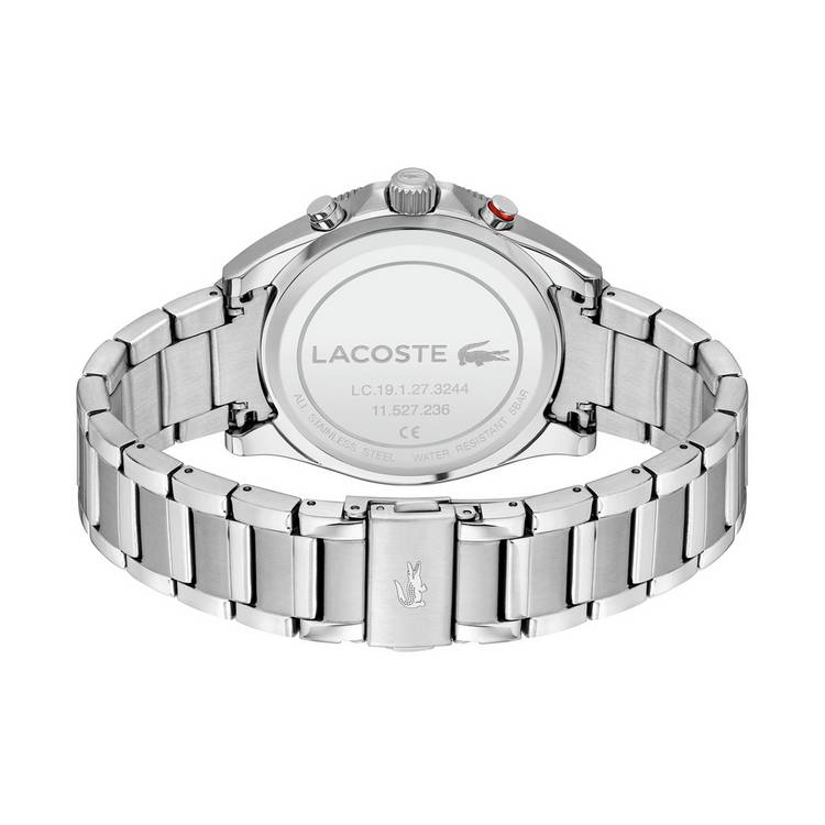 Lacoste Mainsail silver stainless steel watch 43mm, imported from the UK