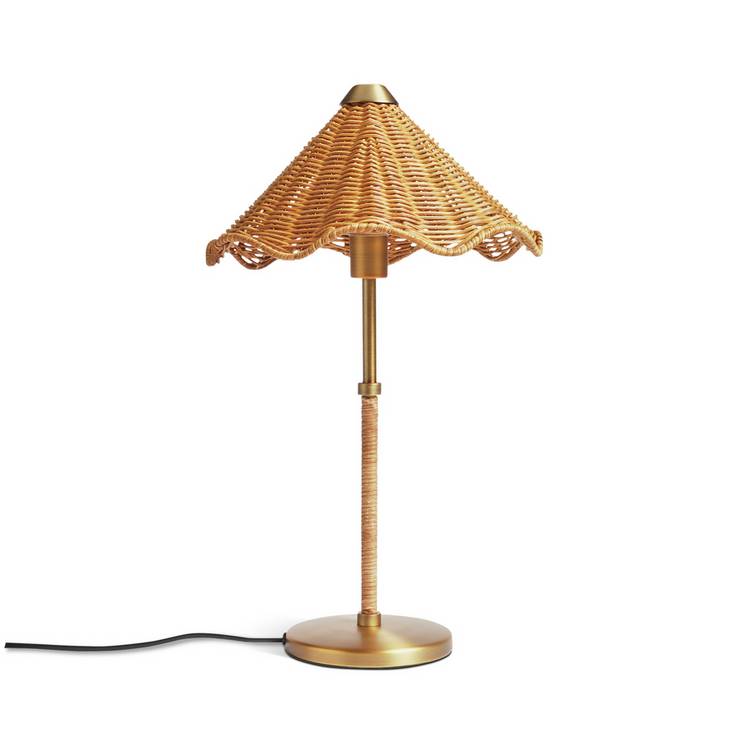 Habitat Norah rattan table lamp natural (British brand)