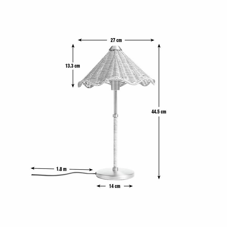 Habitat Norah rattan table lamp natural (British brand)