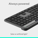 Logitech Signature Slim Solar+ wireless keyboard Graphite, imported from the UK